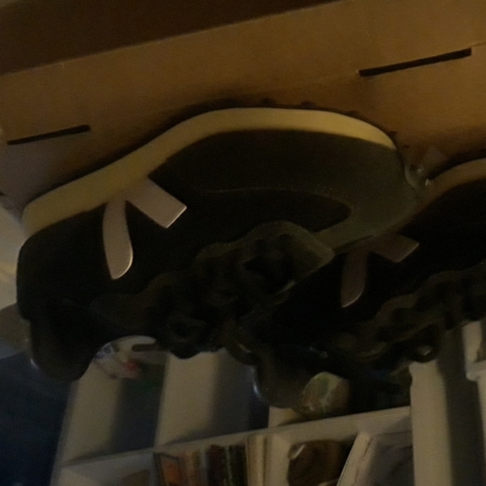 A size 5 and a half brand new pair of veja shoes. They are black and white